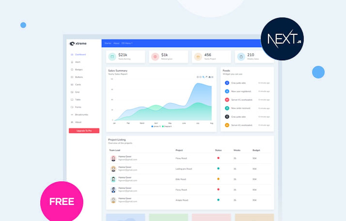  Xtreme NextJs Free Admin