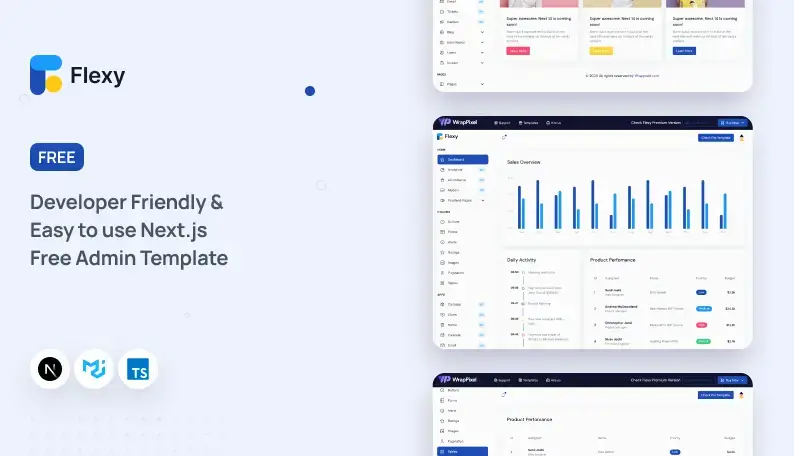 Flexy Next.js Free Admin Template Flexy_Nextjs_Free_version