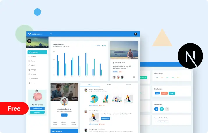 MaterialPro Free Next.js Admin Template materialpro-nextjs-free-2
